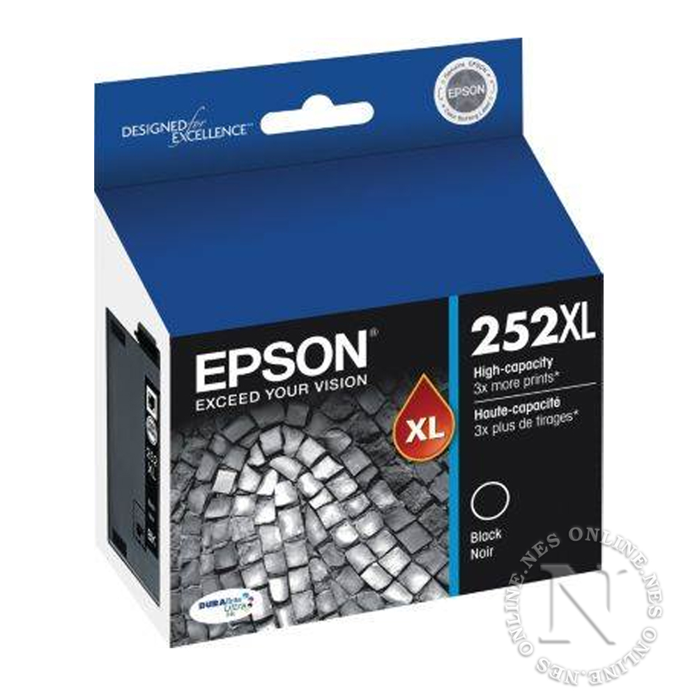 Epson Genuine 252XL BLACK High Yield Ink Cart T252->WF-3620/WF-3640/WF-7610/WF-7620 T253192